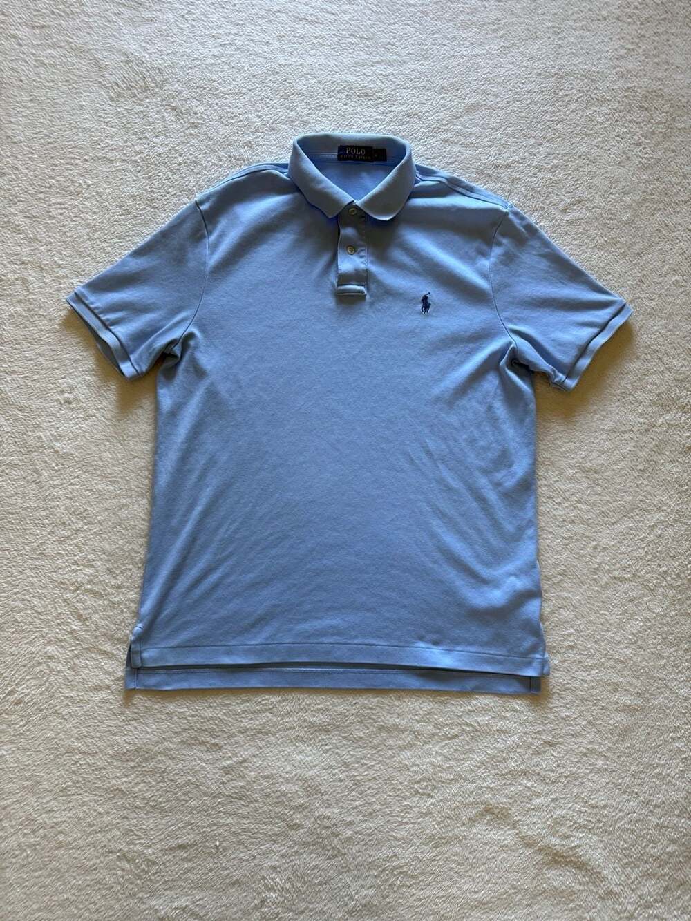 Polo Ralph Lauren Men's Light Blue Short-Sleeve Polo Shirt Size Medium